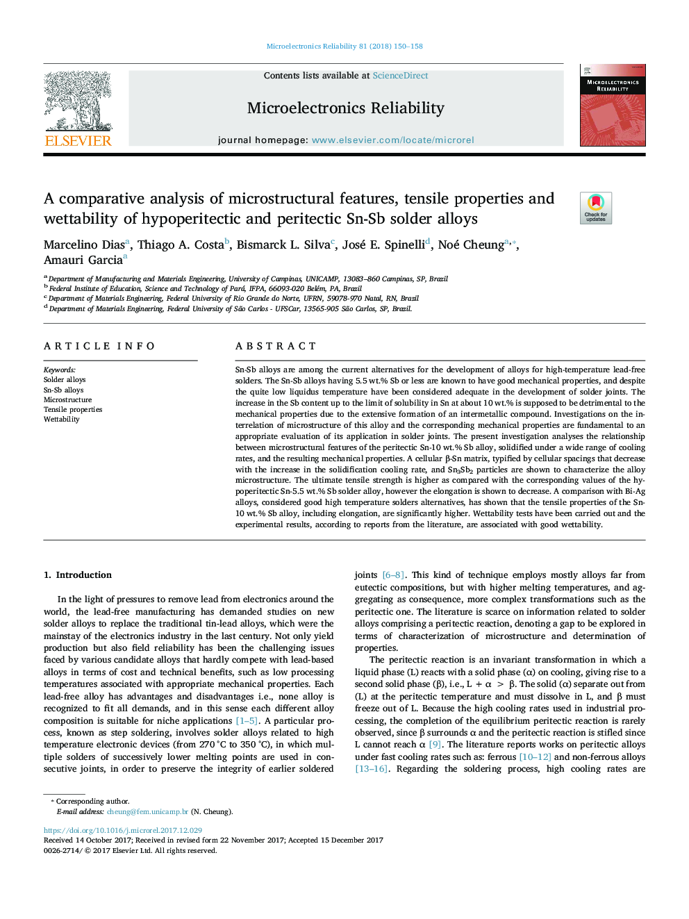 A comparative analysis of microstructural features, tensile properties and wettability of hypoperitectic and peritectic Sn-Sb solder alloys