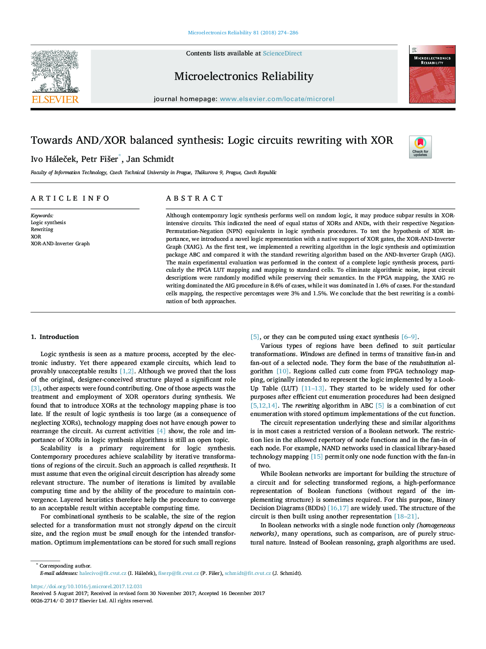 Towards AND/XOR balanced synthesis: Logic circuits rewriting with XOR