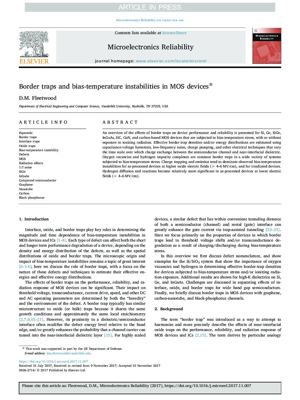 Border traps and bias-temperature instabilities in MOS devices