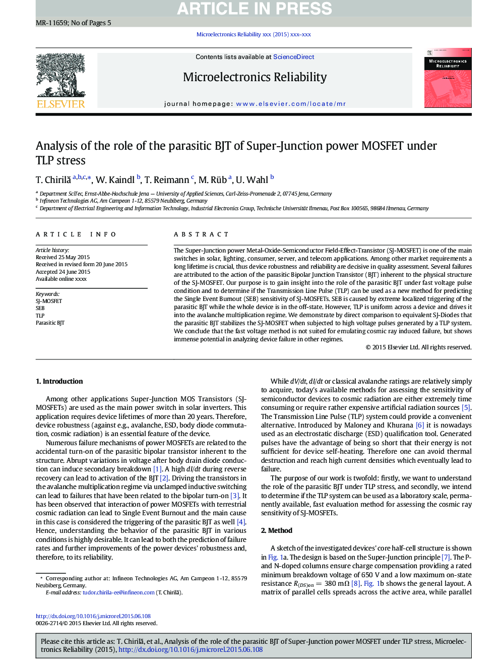 Analysis of the role of the parasitic BJT of Super-Junction power MOSFET under TLP stress