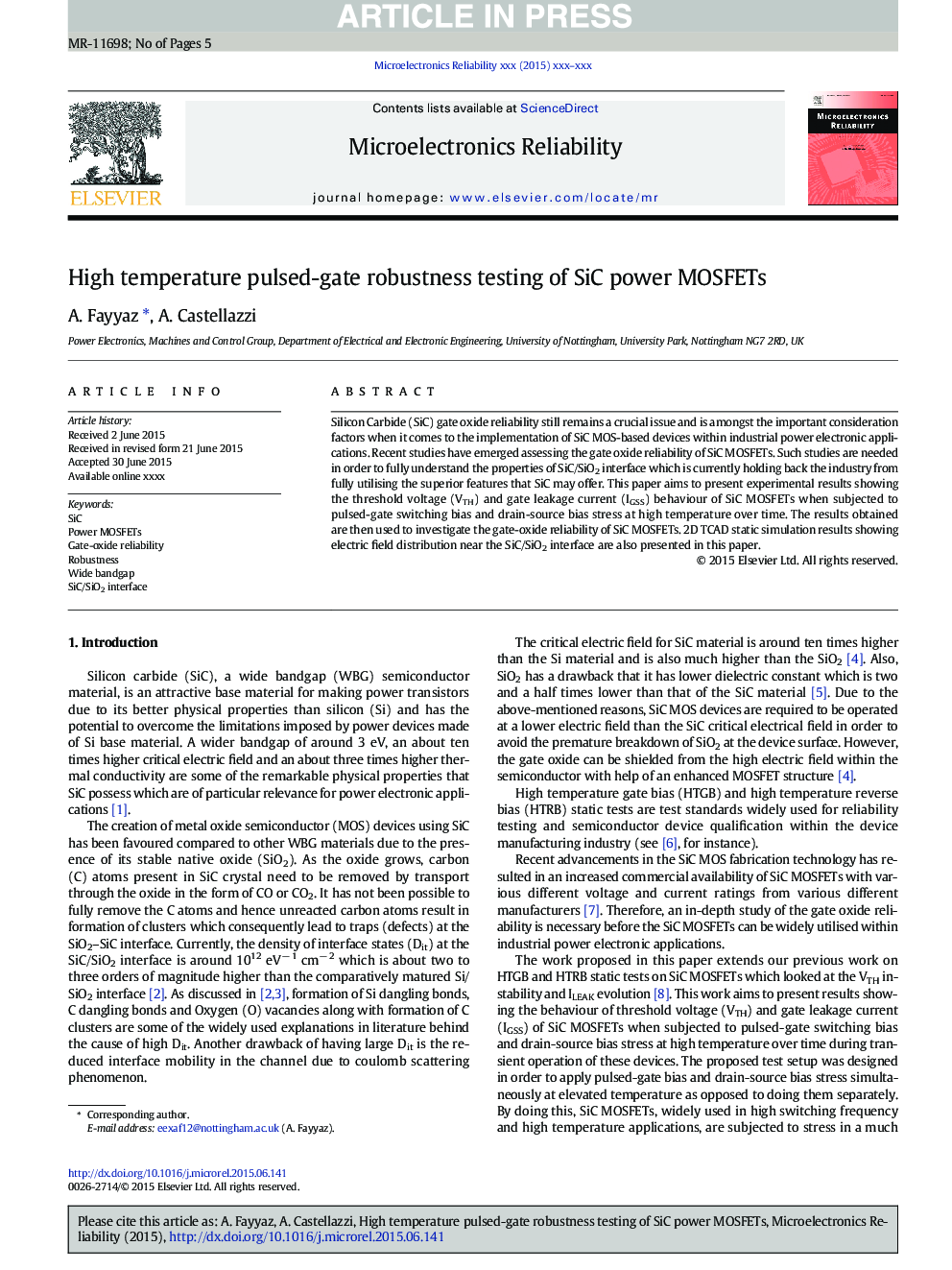 High temperature pulsed-gate robustness testing of SiC power MOSFETs