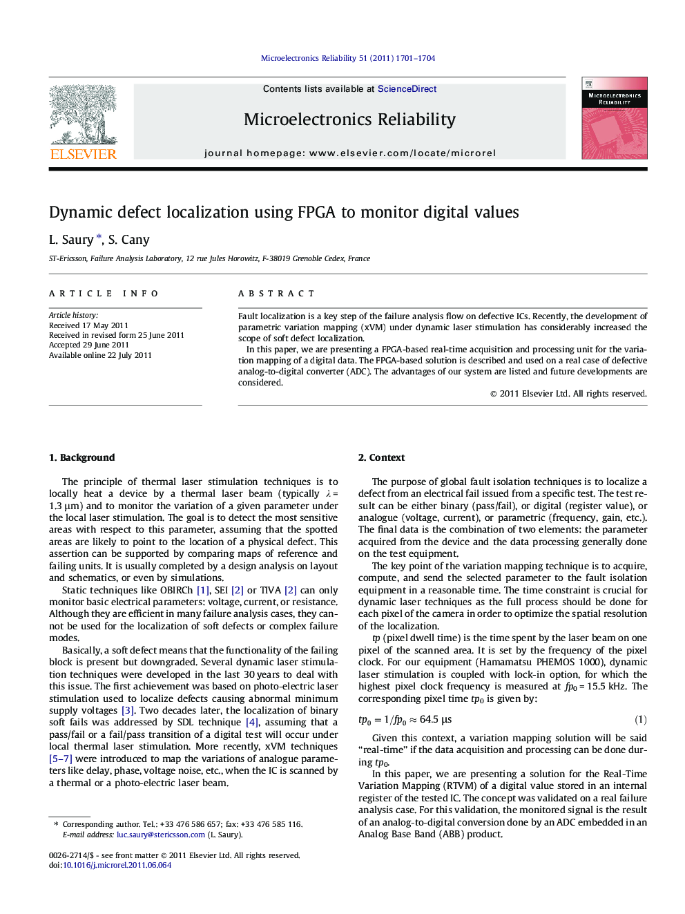 Dynamic defect localization using FPGA to monitor digital values