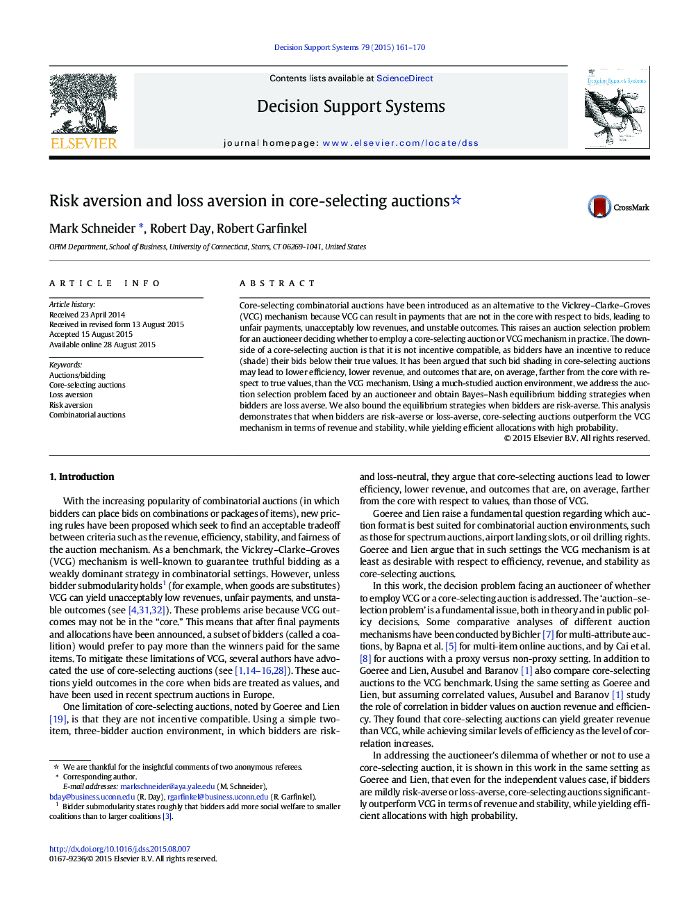 Risk aversion and loss aversion in core-selecting auctions