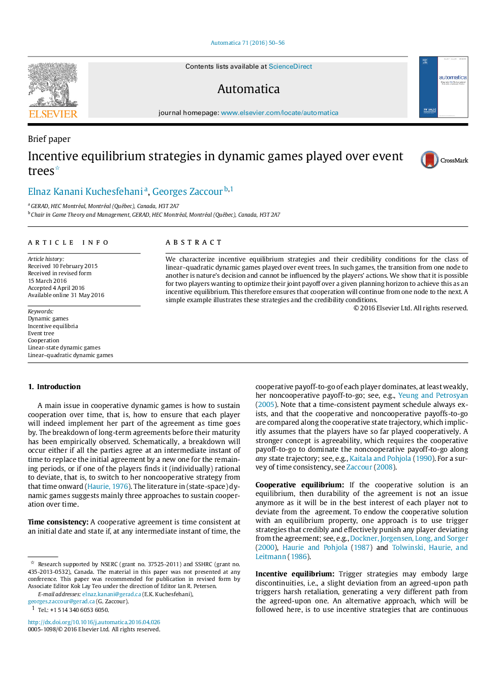 Incentive equilibrium strategies in dynamic games played over event trees 