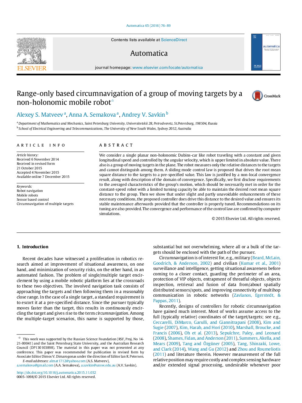 Range-only based circumnavigation of a group of moving targets by a non-holonomic mobile robot 