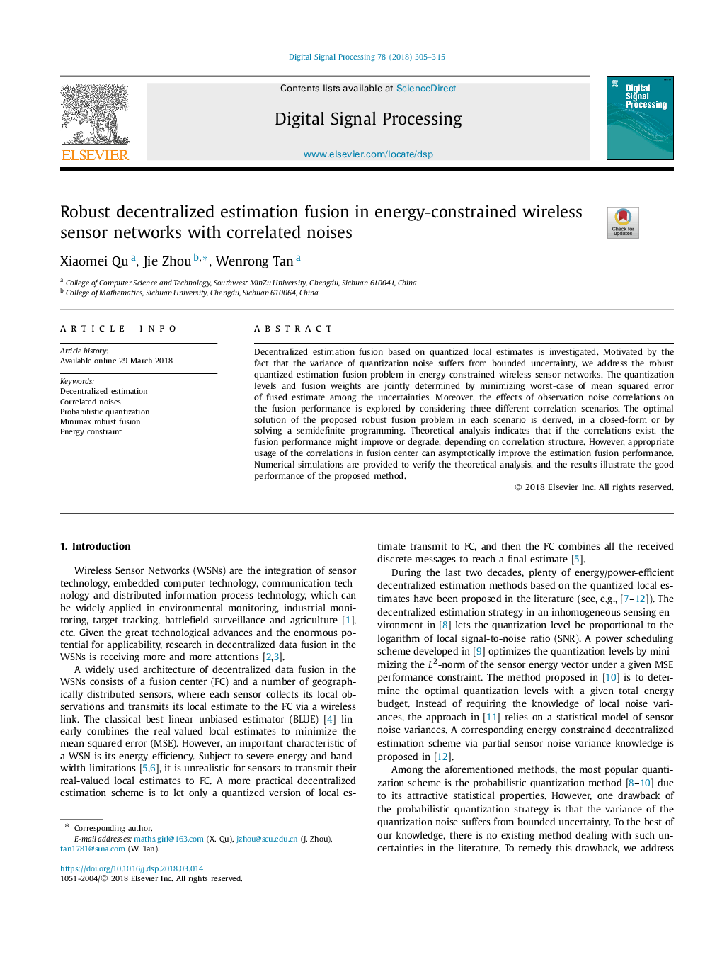 Robust decentralized estimation fusion in energy-constrained wireless sensor networks with correlated noises