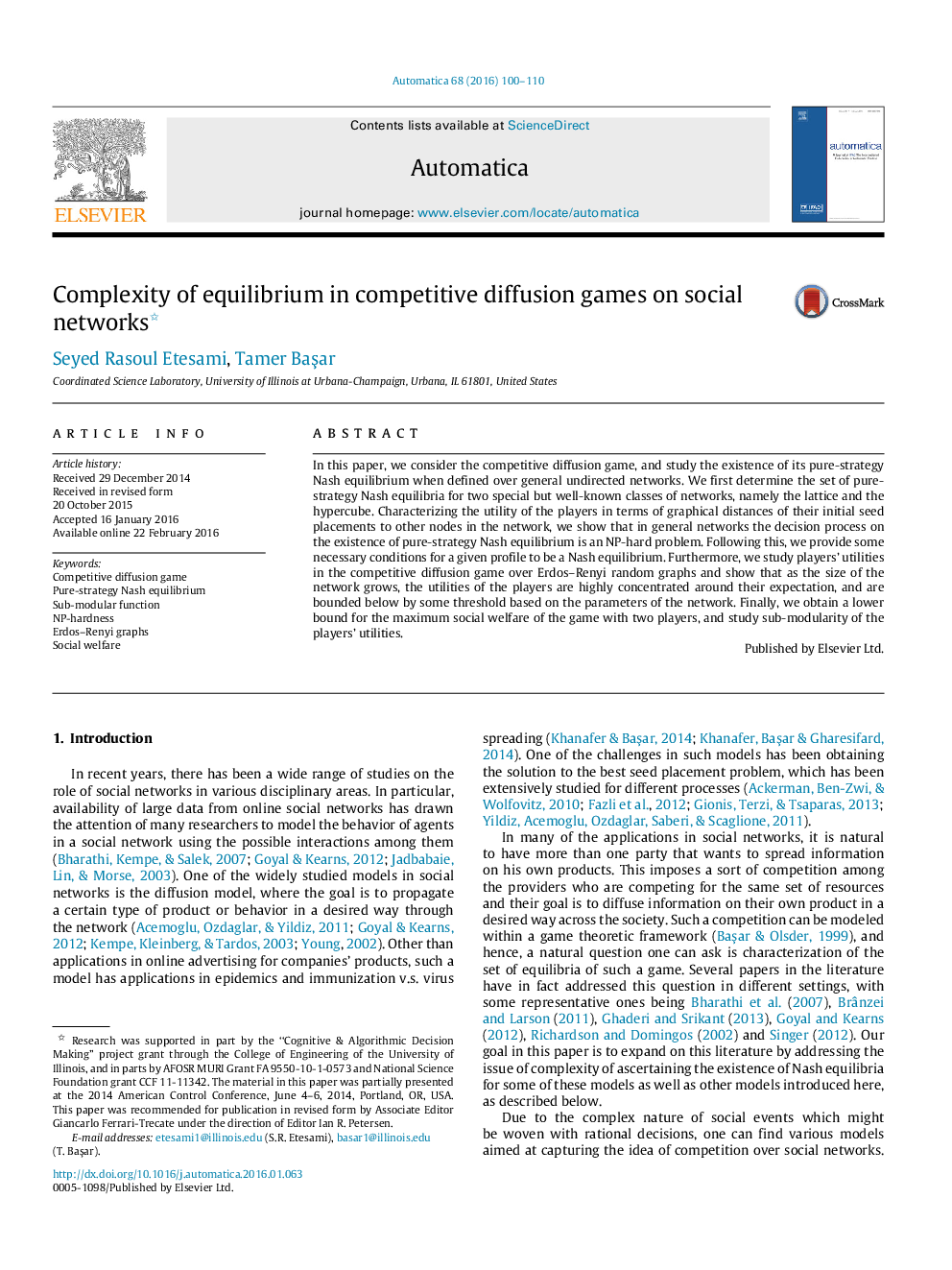 Complexity of equilibrium in competitive diffusion games on social networks 