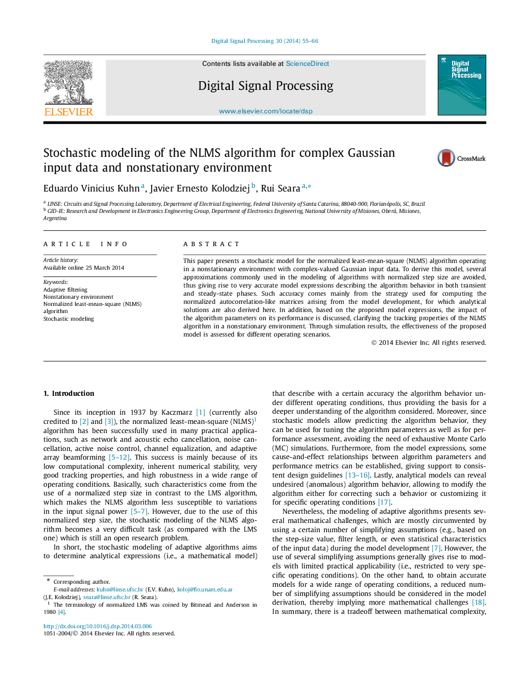 Stochastic modeling of the NLMS algorithm for complex Gaussian input data and nonstationary environment