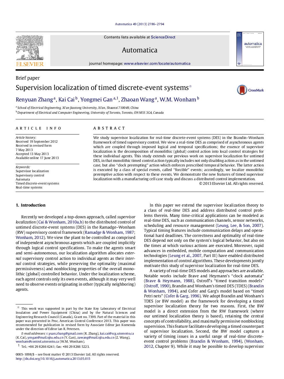 Supervision localization of timed discrete-event systems 