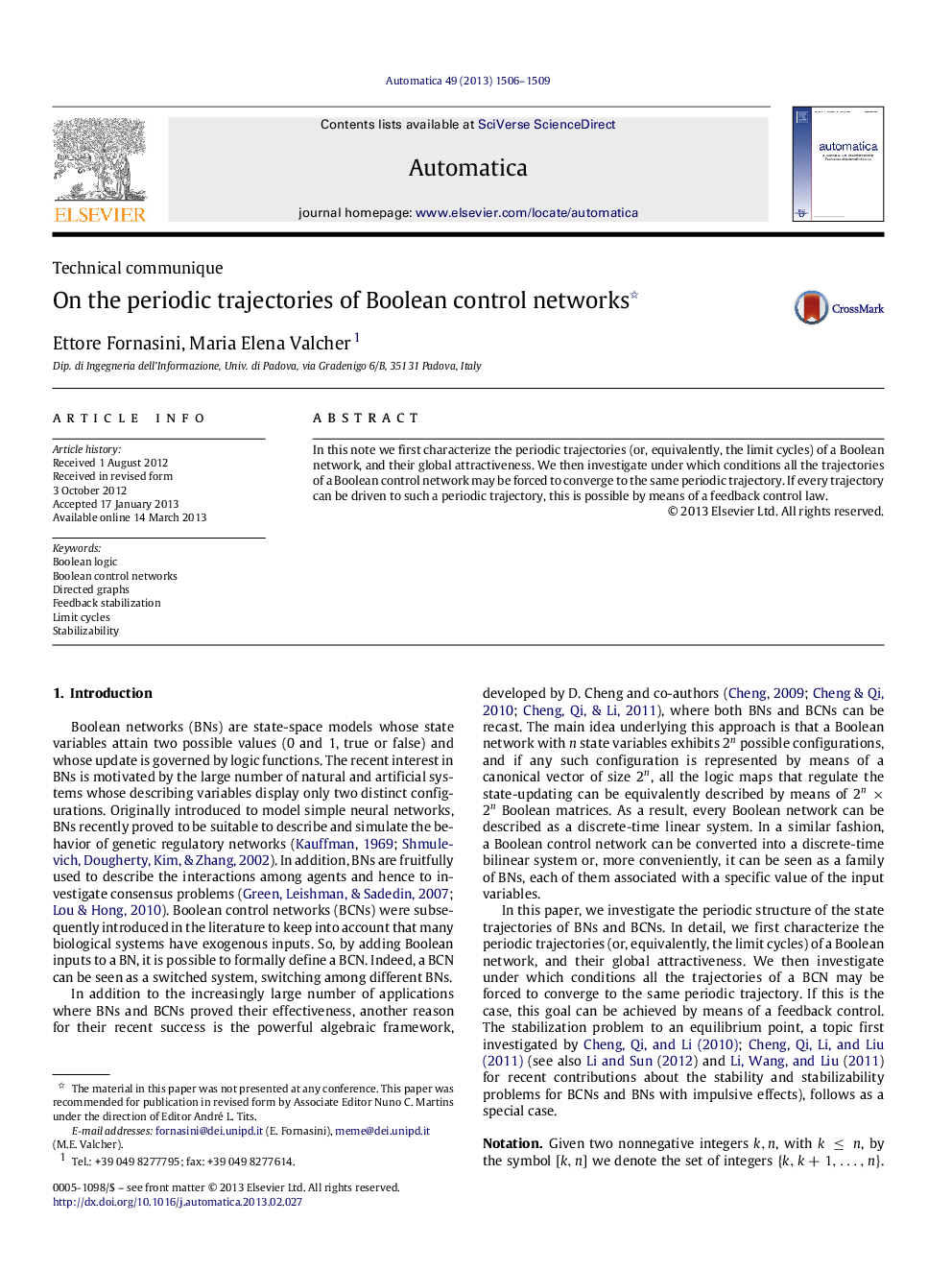 On the periodic trajectories of Boolean control networks 