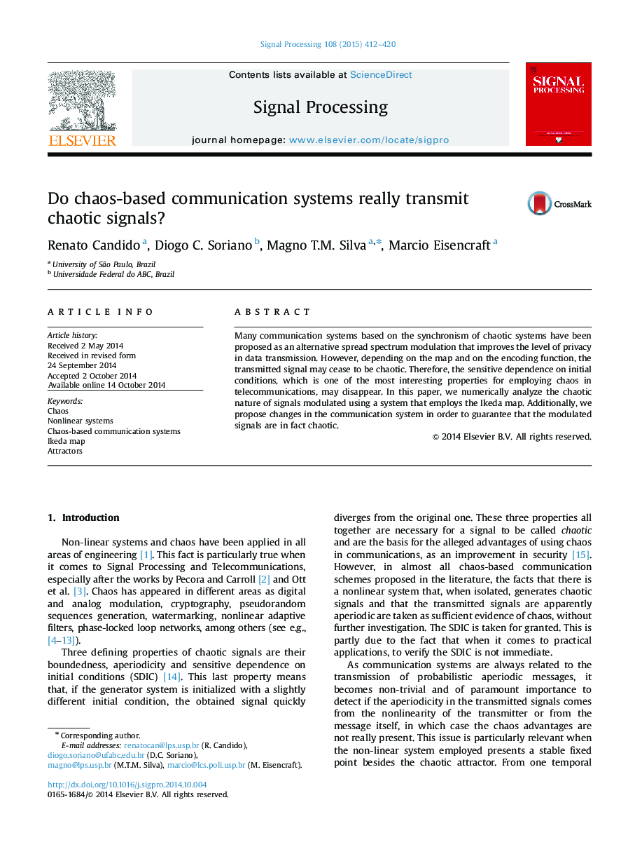 Do chaos-based communication systems really transmit chaotic signals?