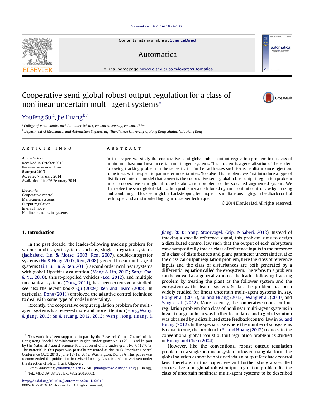 Cooperative semi-global robust output regulation for a class of nonlinear uncertain multi-agent systems 