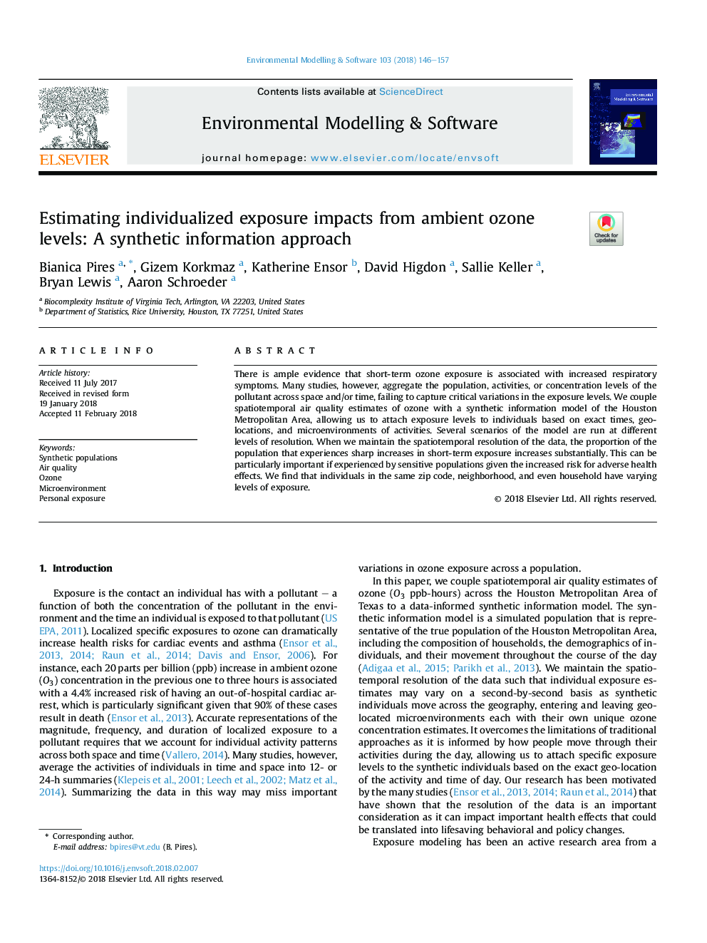 Estimating individualized exposure impacts from ambient ozone levels: A synthetic information approach