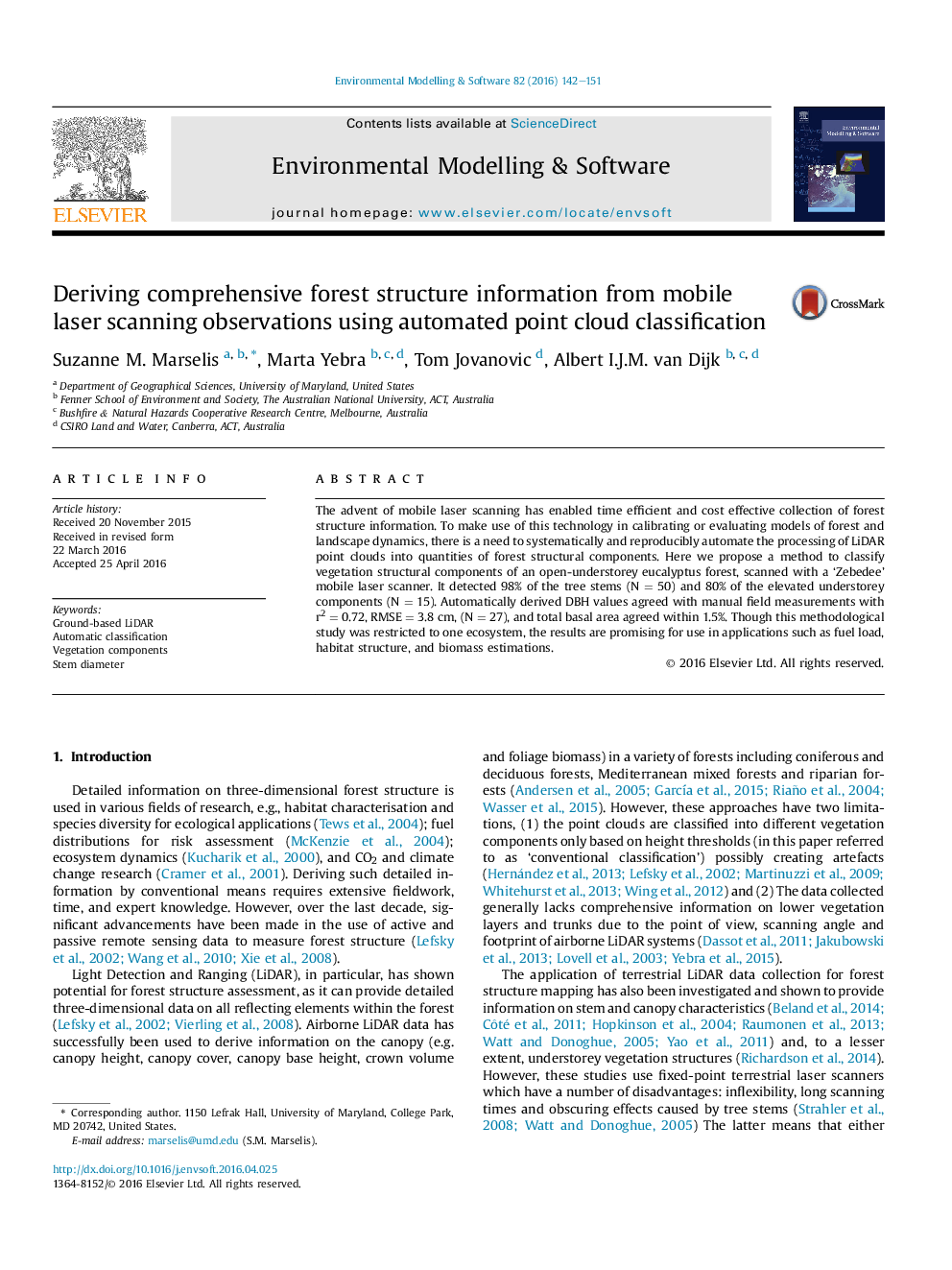 Deriving comprehensive forest structure information from mobile laser scanning observations using automated point cloud classification