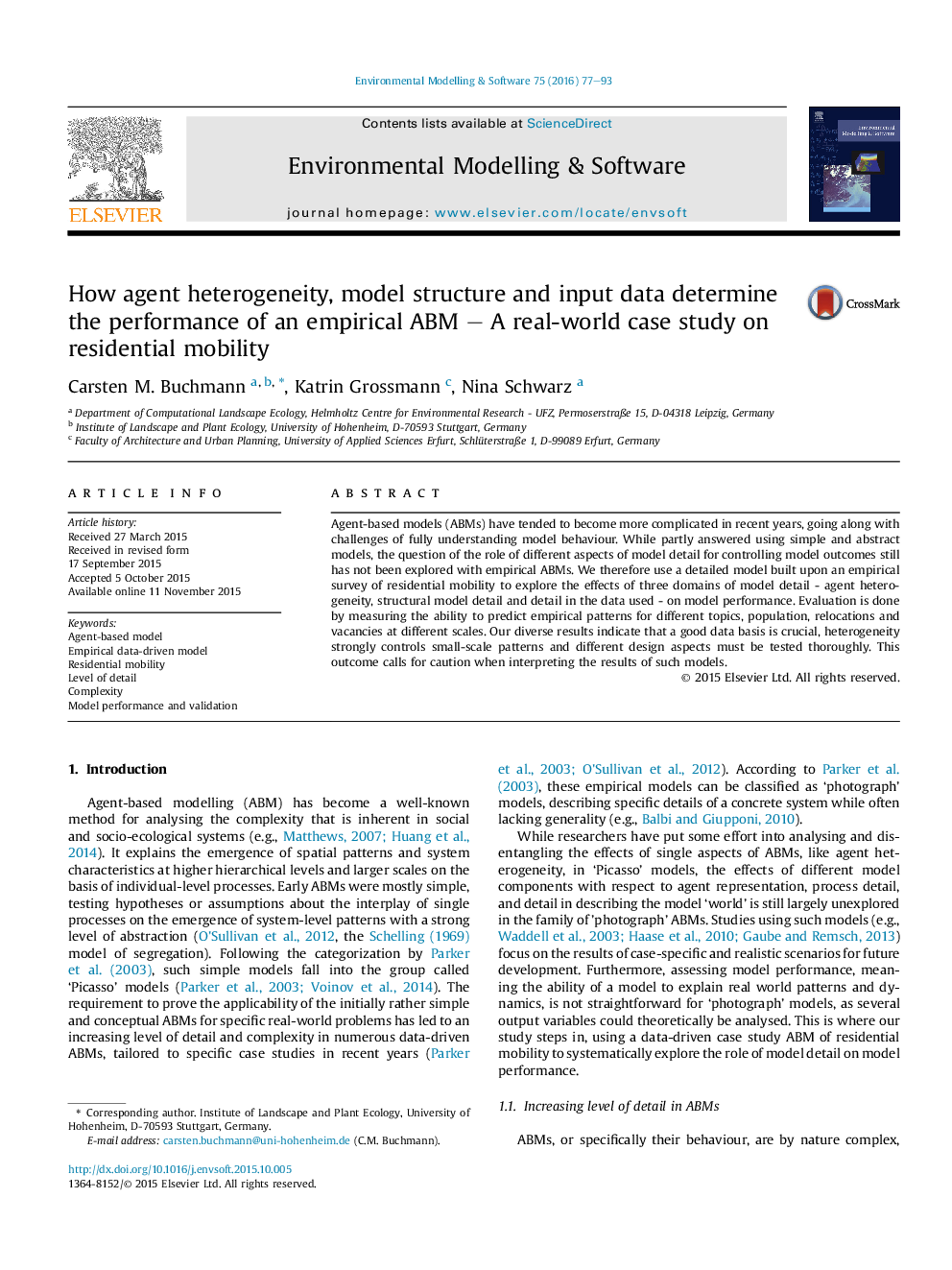 How agent heterogeneity, model structure and input data determine the performance of an empirical ABM - A real-world case study on residential mobility