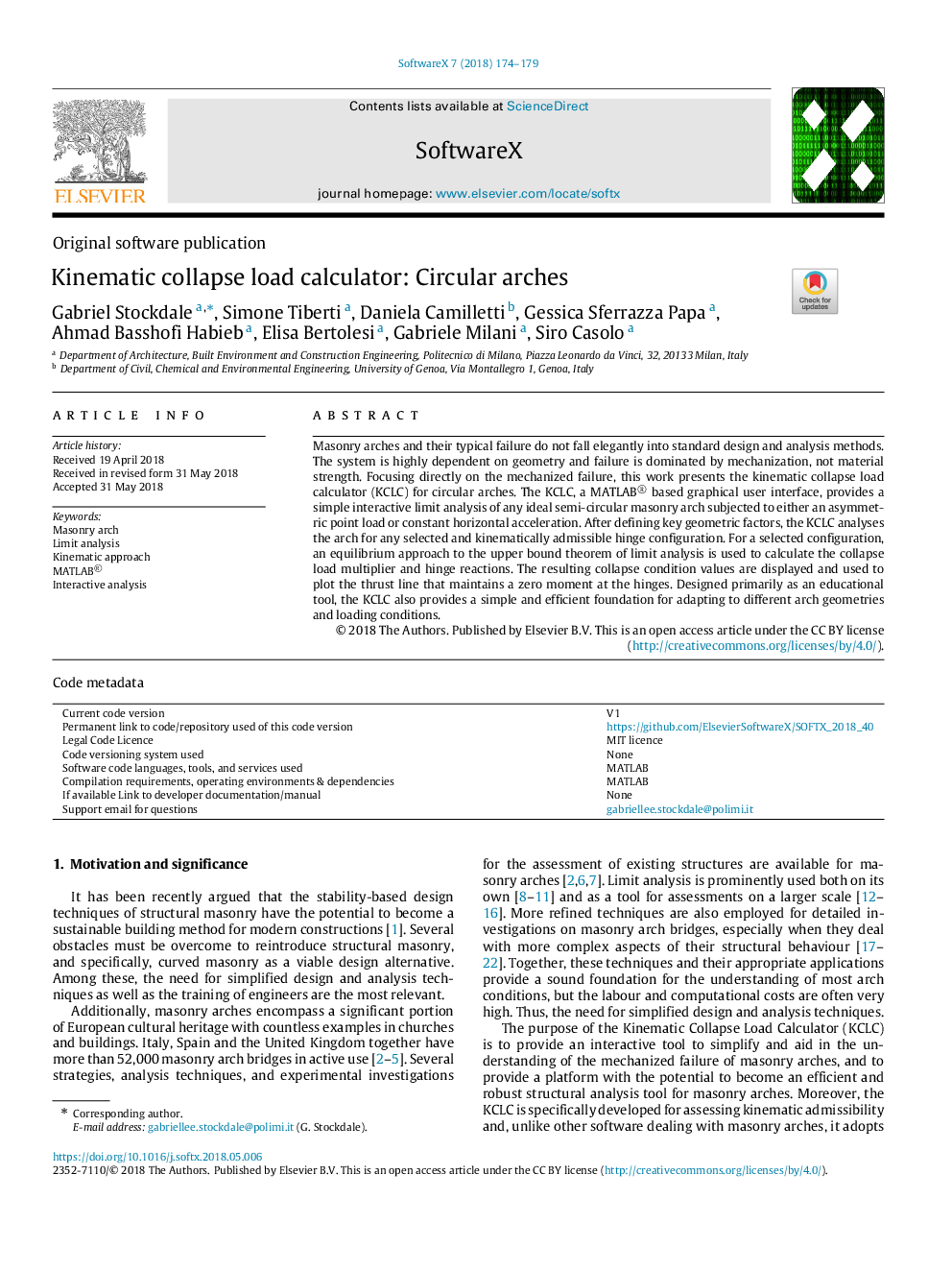 Kinematic collapse load calculator: Circular arches