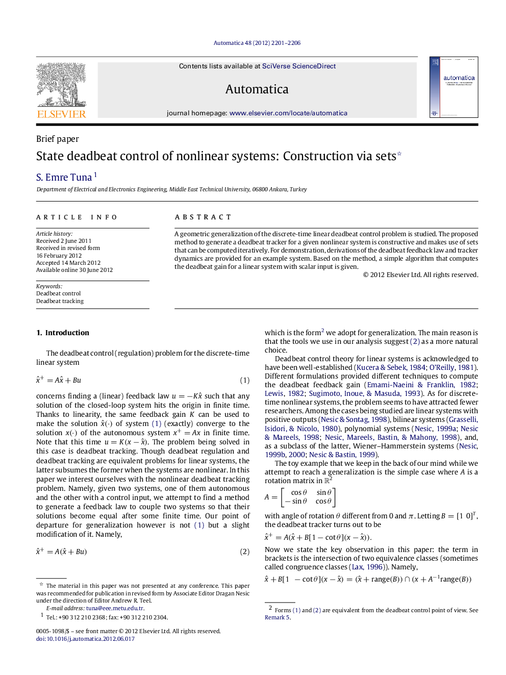 State deadbeat control of nonlinear systems: Construction via sets 