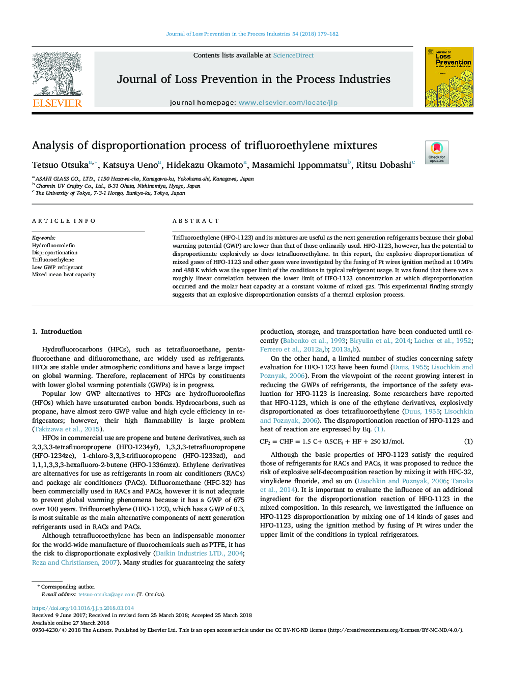 Analysis of disproportionation process of trifluoroethylene mixtures