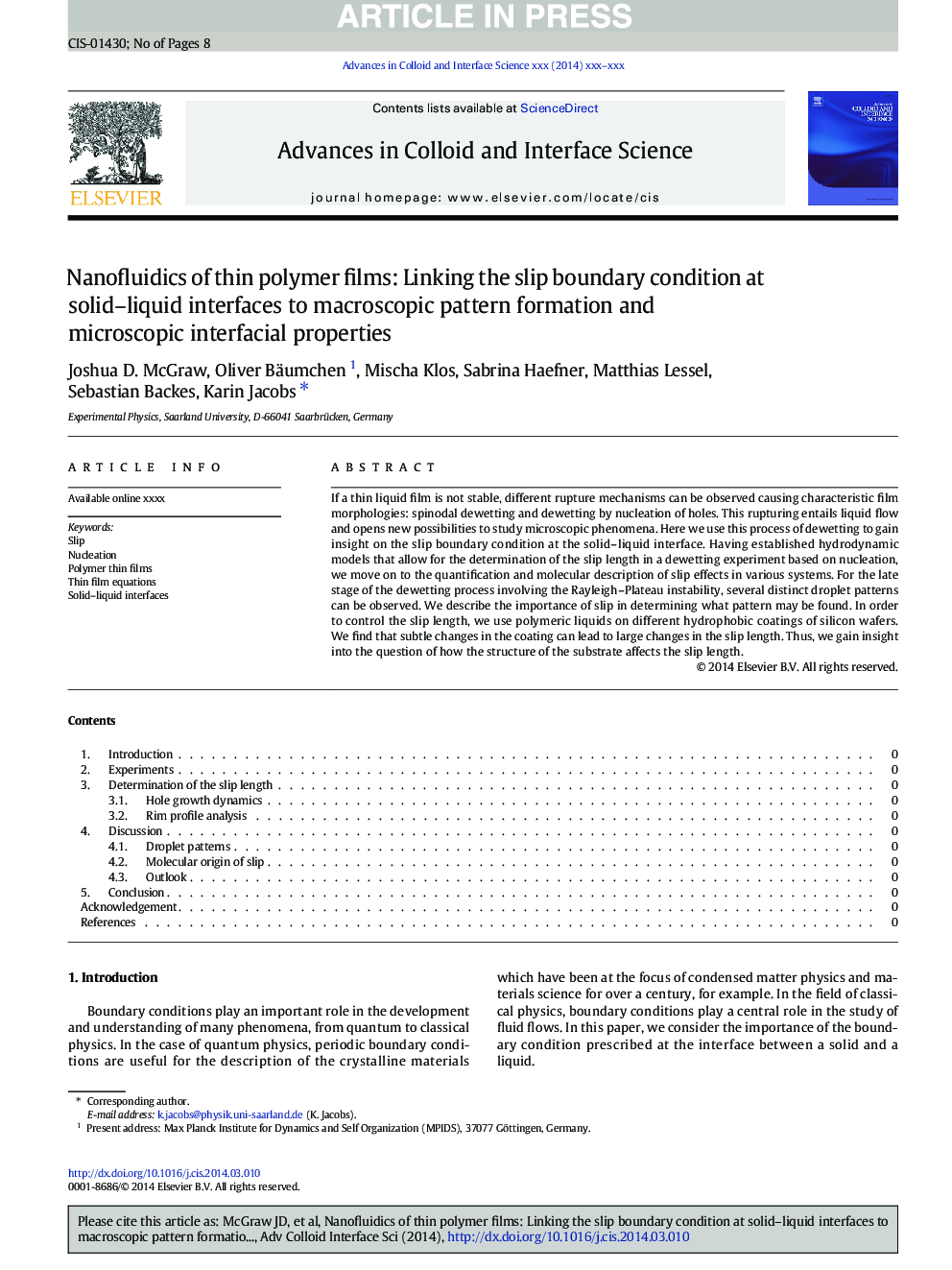 Nanofluidics of thin polymer films: Linking the slip boundary condition at solid-liquid interfaces to macroscopic pattern formation and microscopic interfacial properties