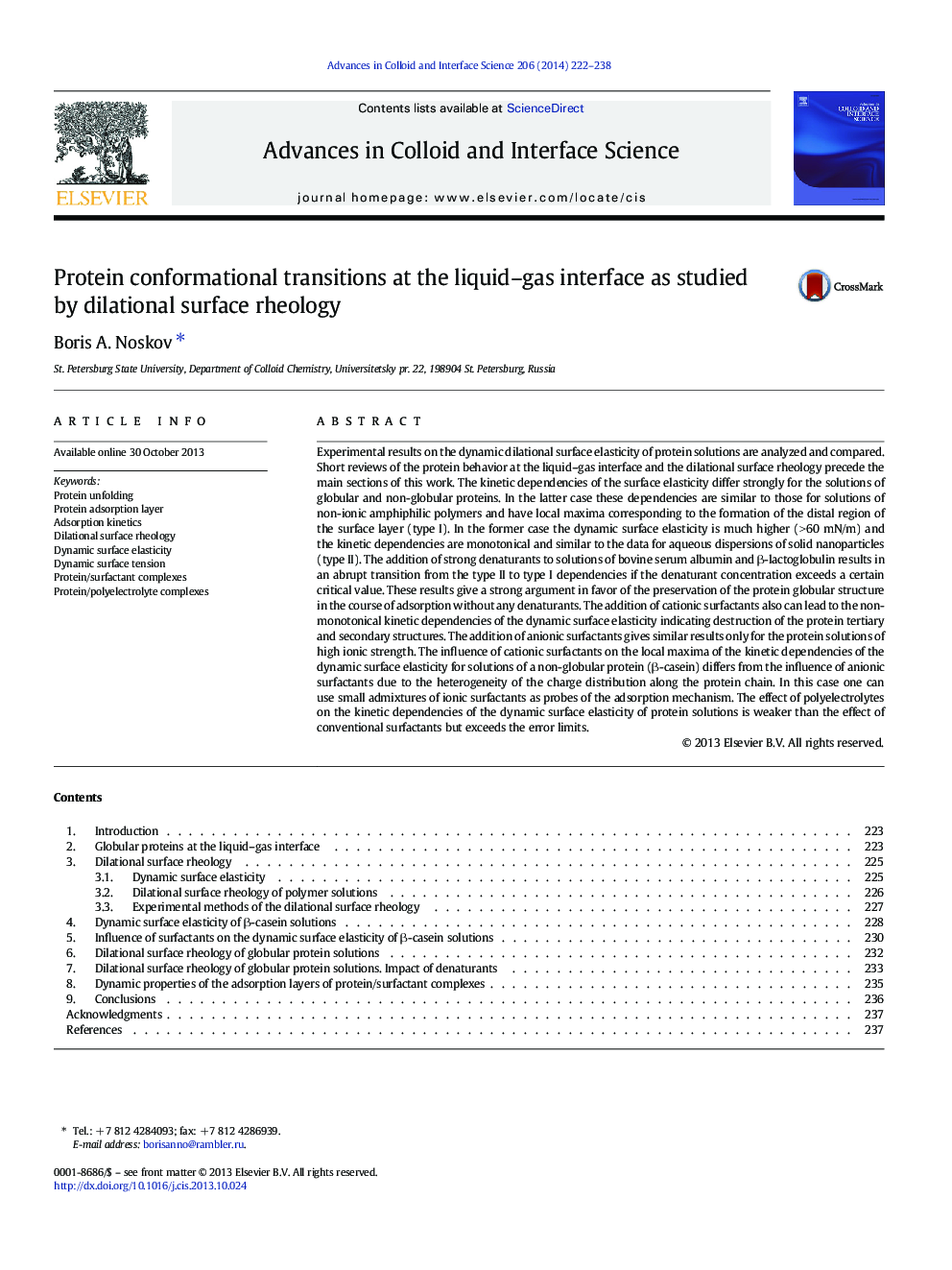 Protein conformational transitions at the liquid-gas interface as studied by dilational surface rheology