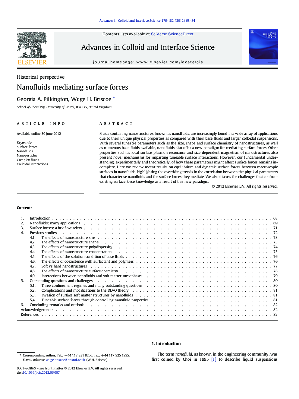 Nanofluids mediating surface forces