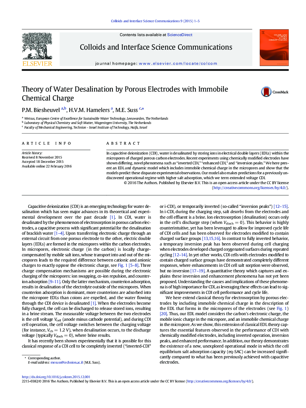 Theory of Water Desalination by Porous Electrodes with Immobile Chemical Charge