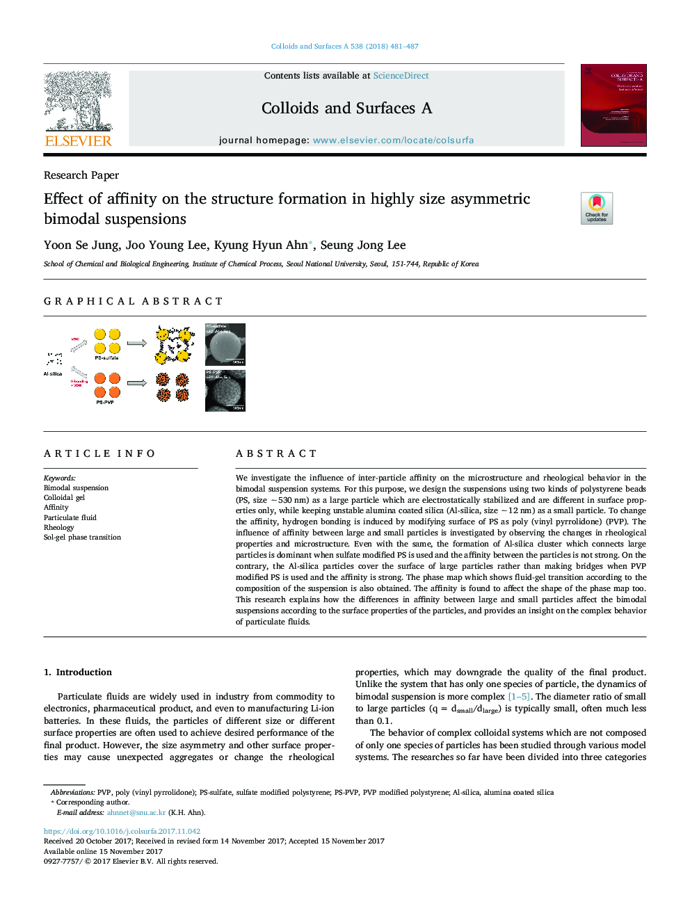 Effect of affinity on the structure formation in highly size asymmetric bimodal suspensions