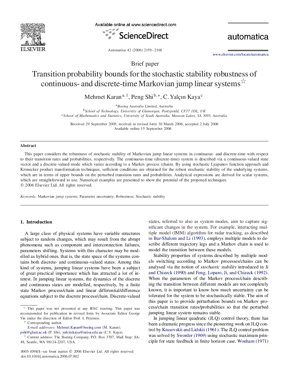 Transition probability bounds for the stochastic stability robustness of continuous- and discrete-time Markovian jump linear systems 