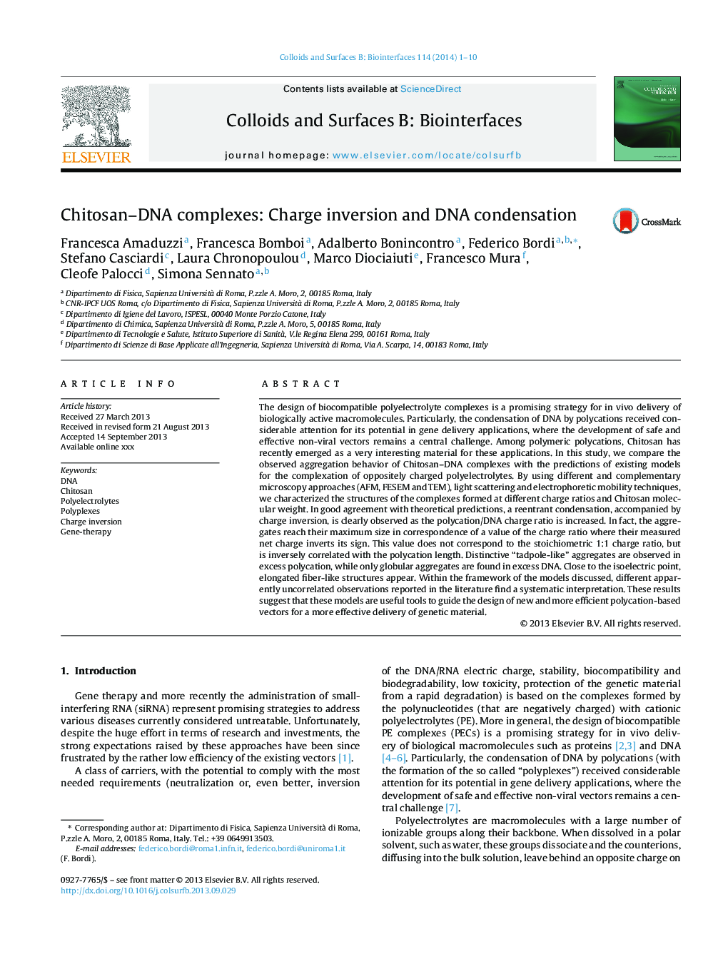 Chitosan-DNA complexes: Charge inversion and DNA condensation