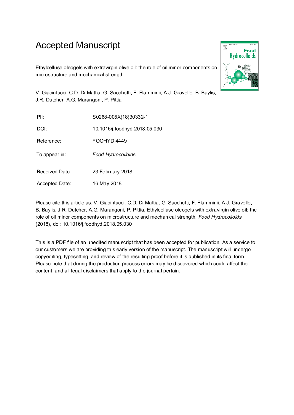 Ethylcellulose oleogels with extra virgin olive oil: the role of oil minor components on microstructure and mechanical strength