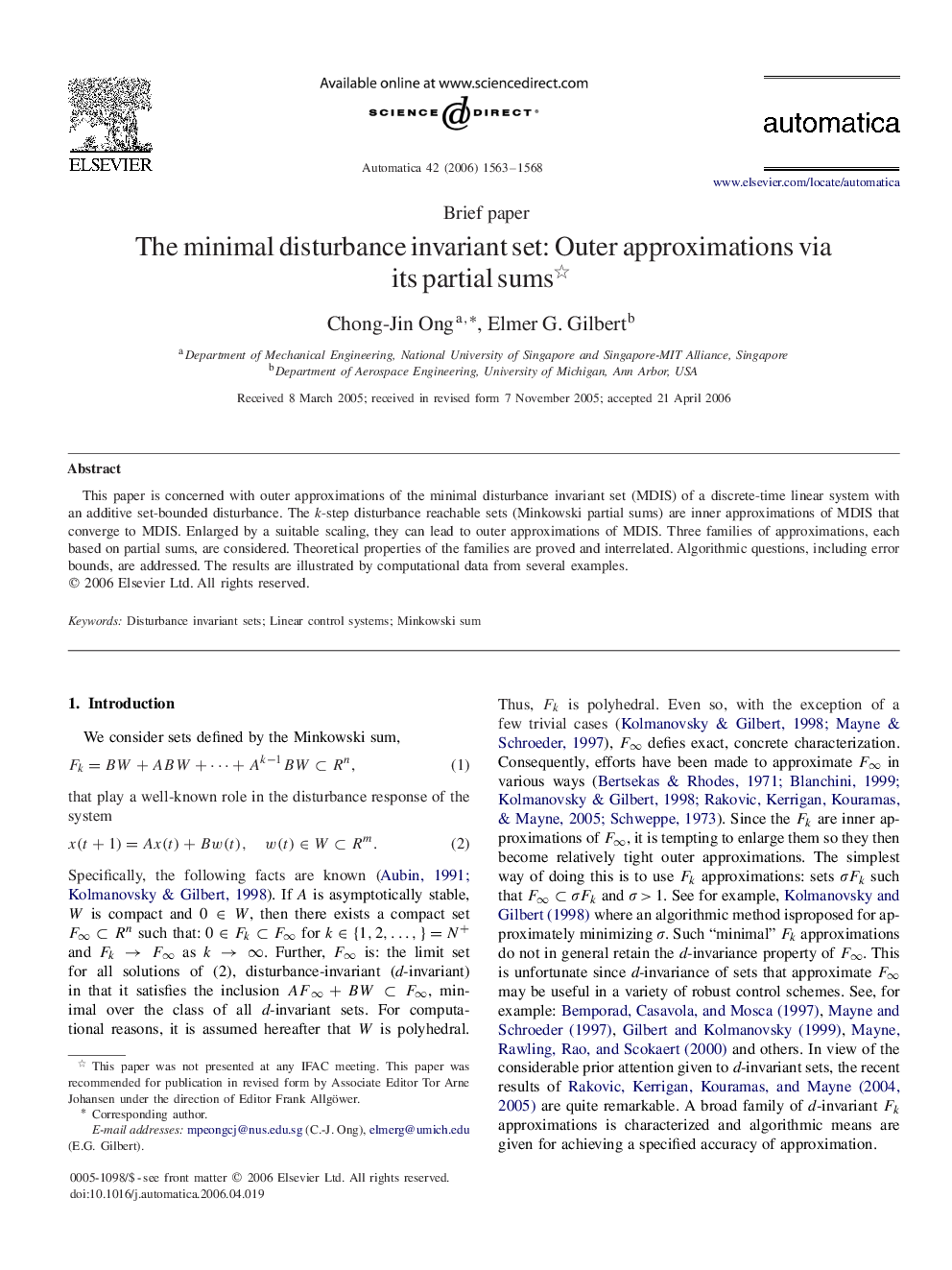 The minimal disturbance invariant set: Outer approximations via its partial sums 