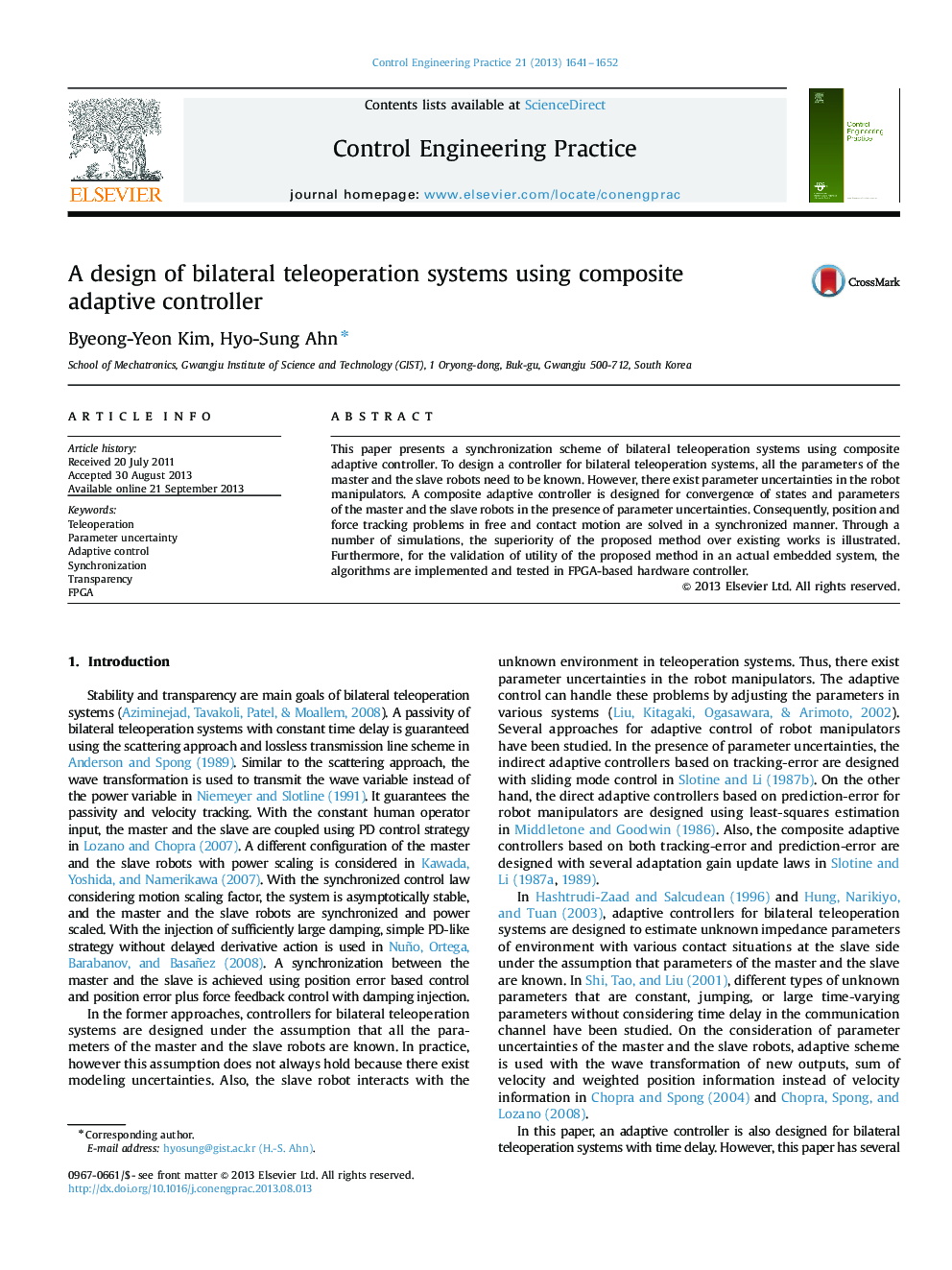 A design of bilateral teleoperation systems using composite adaptive controller