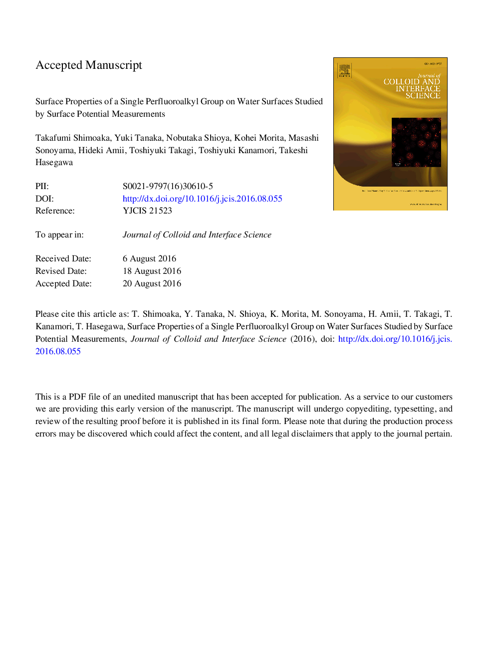 Surface properties of a single perfluoroalkyl group on water surfaces studied by surface potential measurements