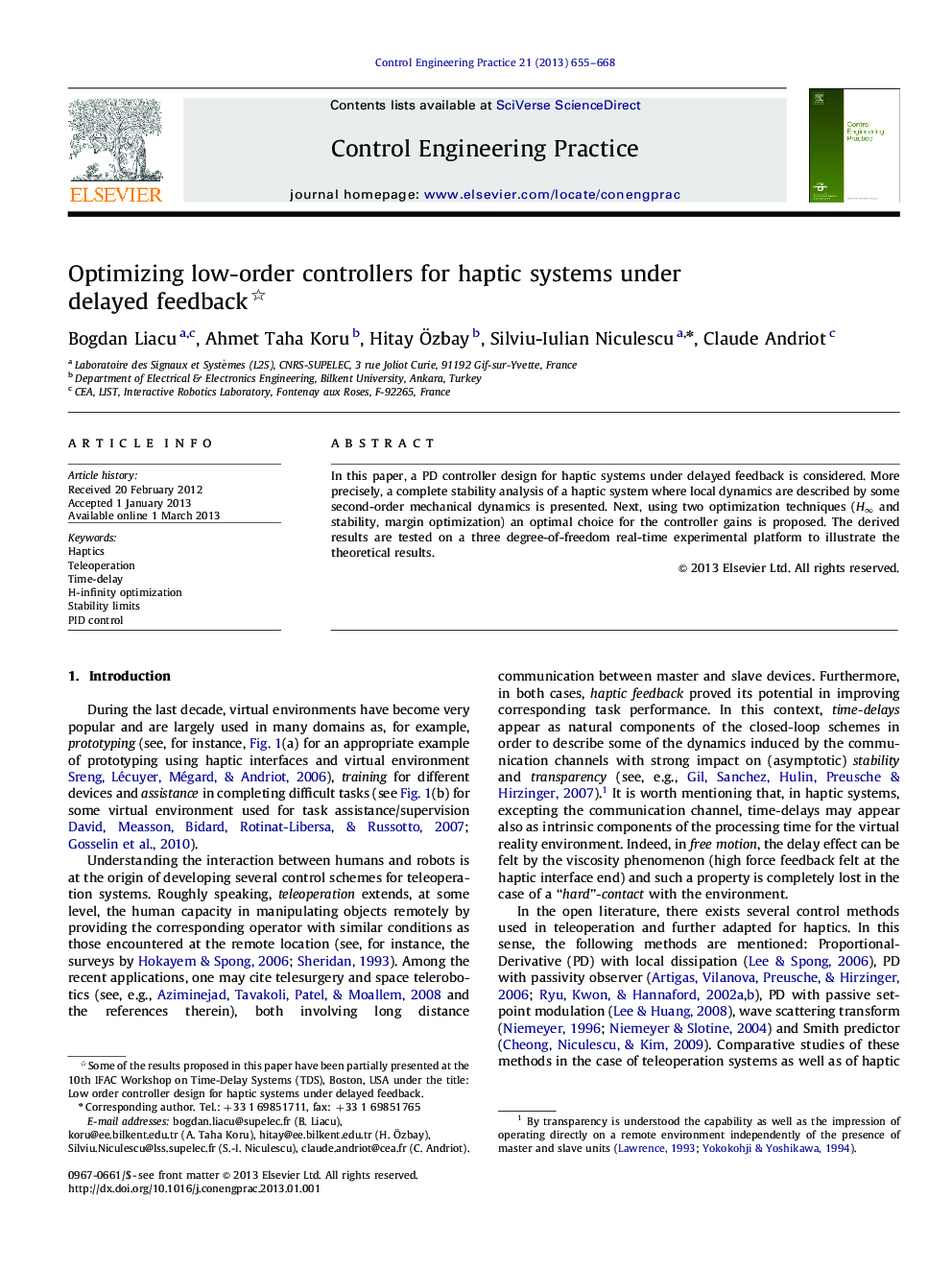 Optimizing low-order controllers for haptic systems under delayed feedback 