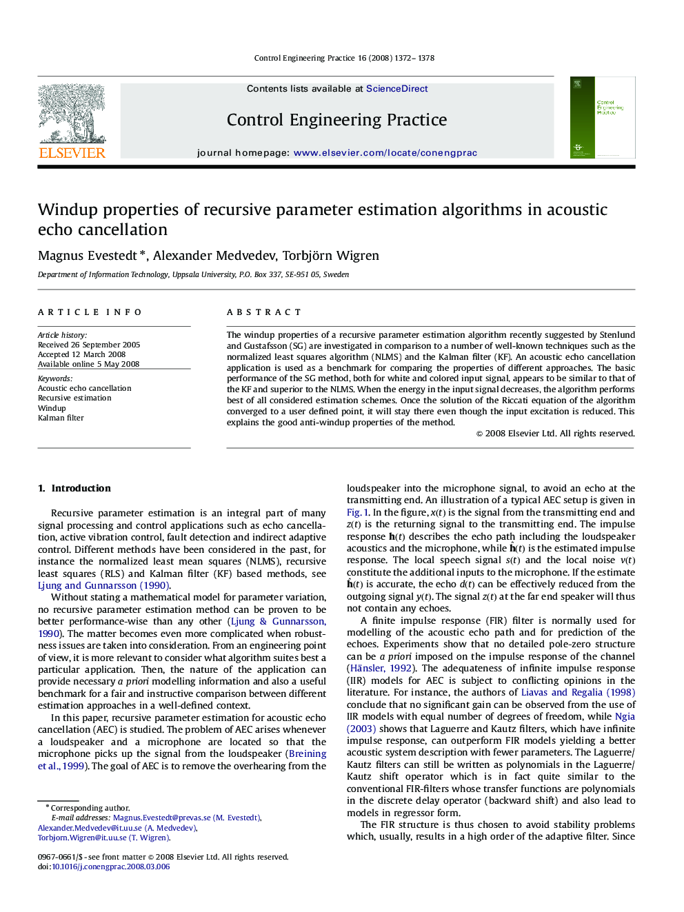 Windup properties of recursive parameter estimation algorithms in acoustic echo cancellation