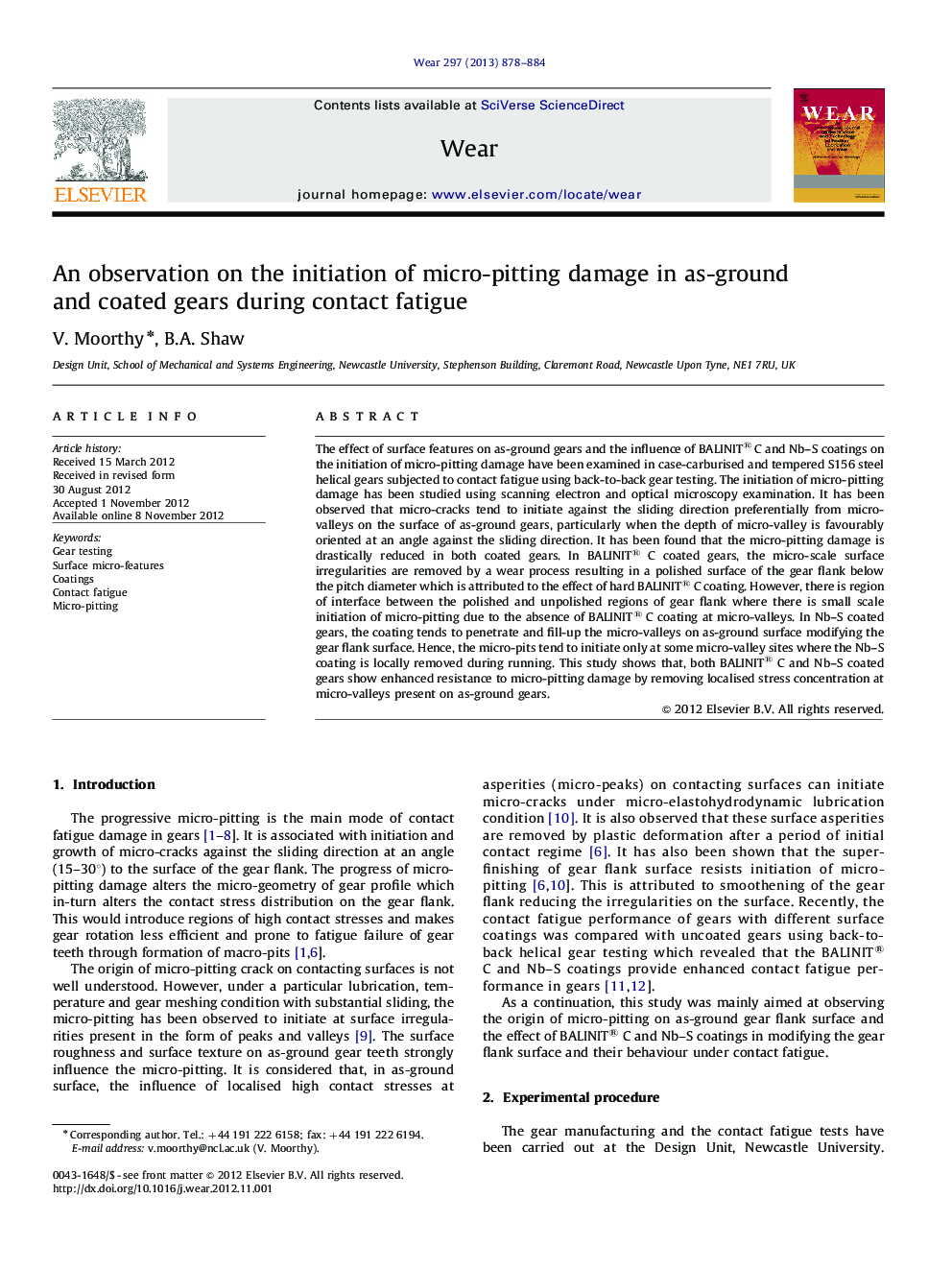 An observation on the initiation of micro-pitting damage in as-ground and coated gears during contact fatigue