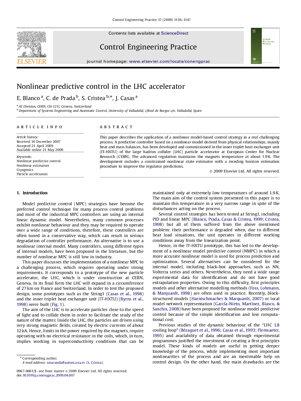 Nonlinear predictive control in the LHC accelerator