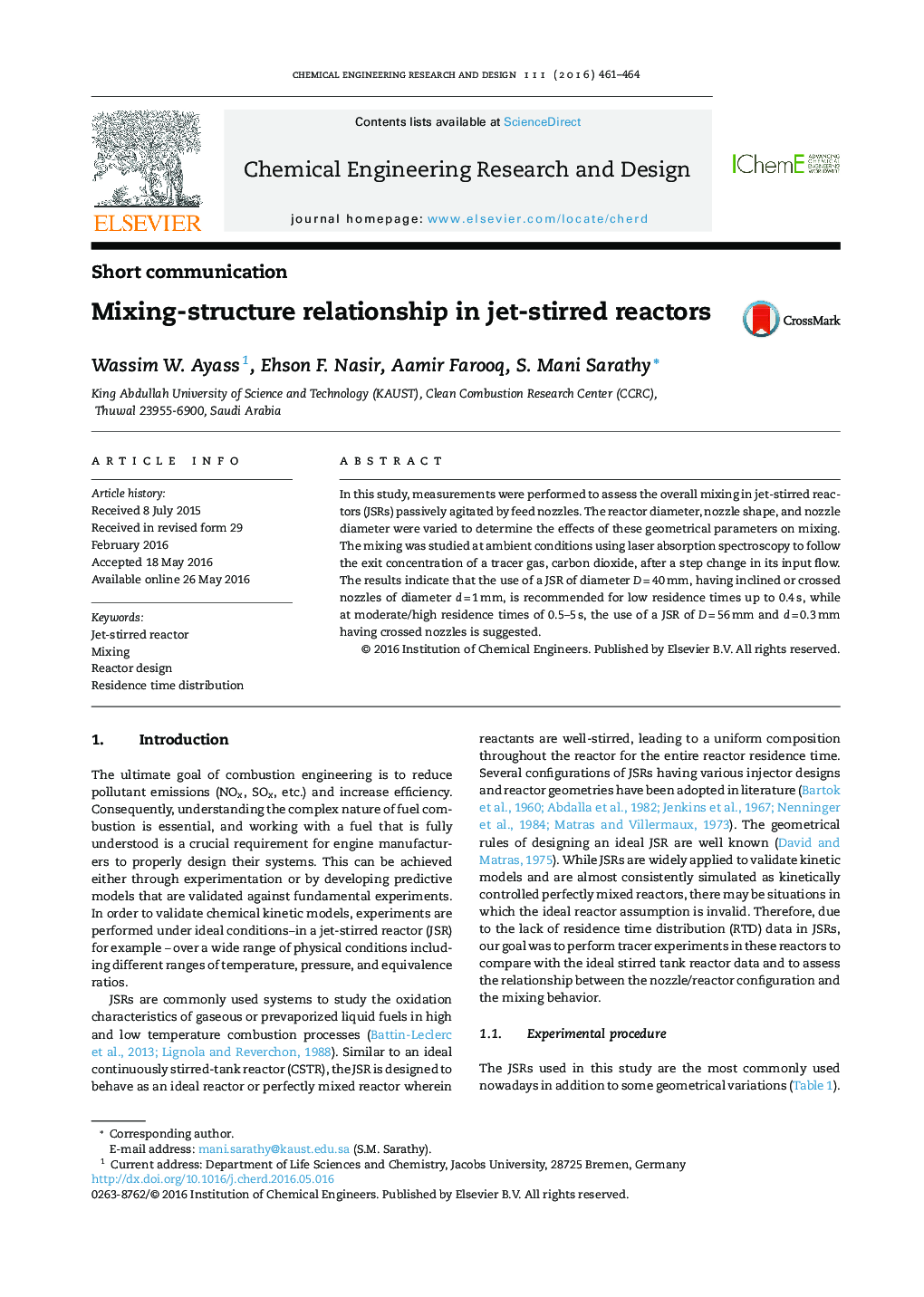 Mixing-structure relationship in jet-stirred reactors