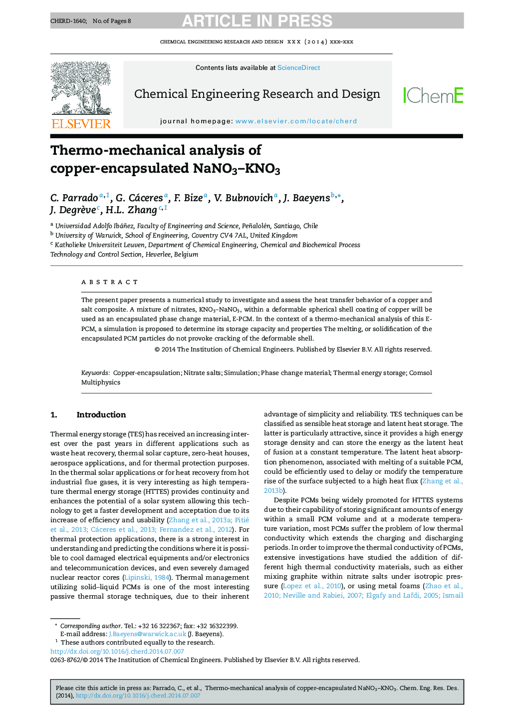Thermo-mechanical analysis of copper-encapsulated NaNO3-KNO3
