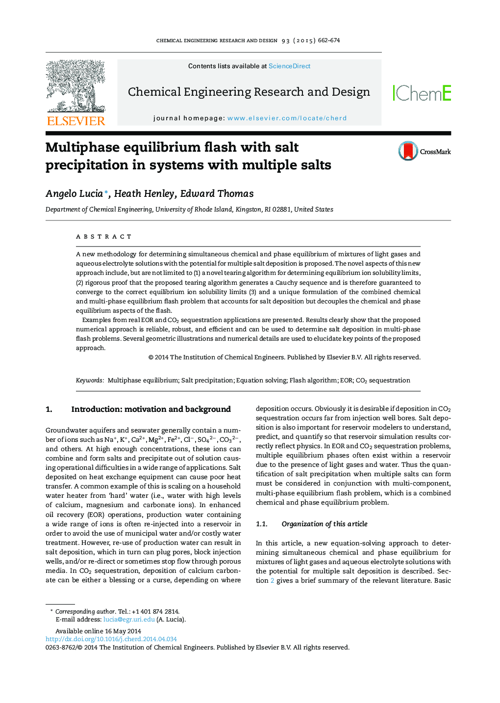 Multiphase equilibrium flash with salt precipitation in systems with multiple salts