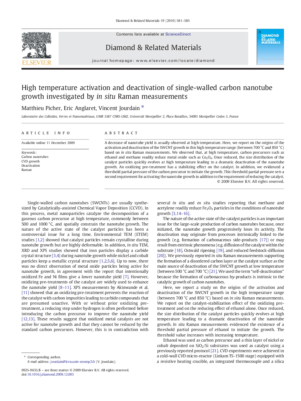 High temperature activation and deactivation of single-walled carbon nanotube growth investigated by in situ Raman measurements