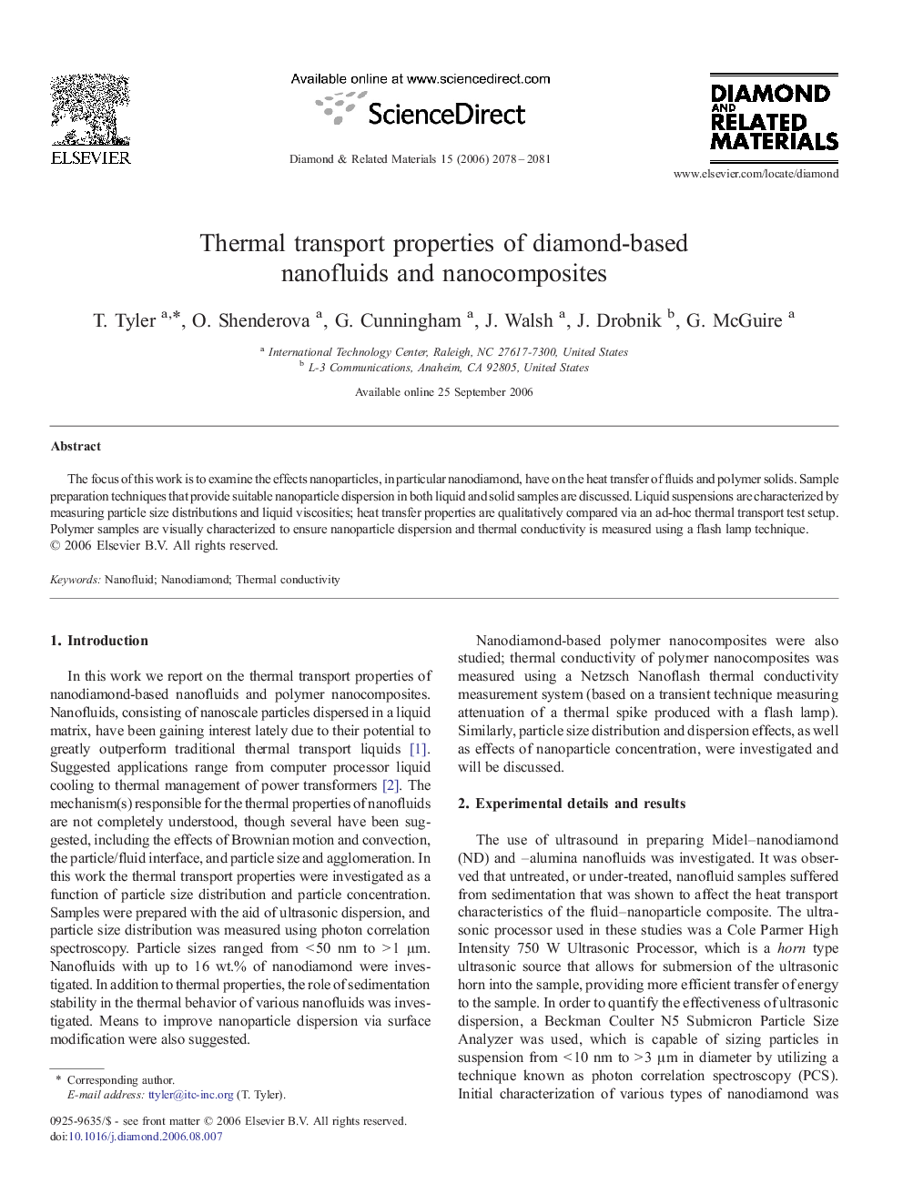 Thermal transport properties of diamond-based nanofluids and nanocomposites