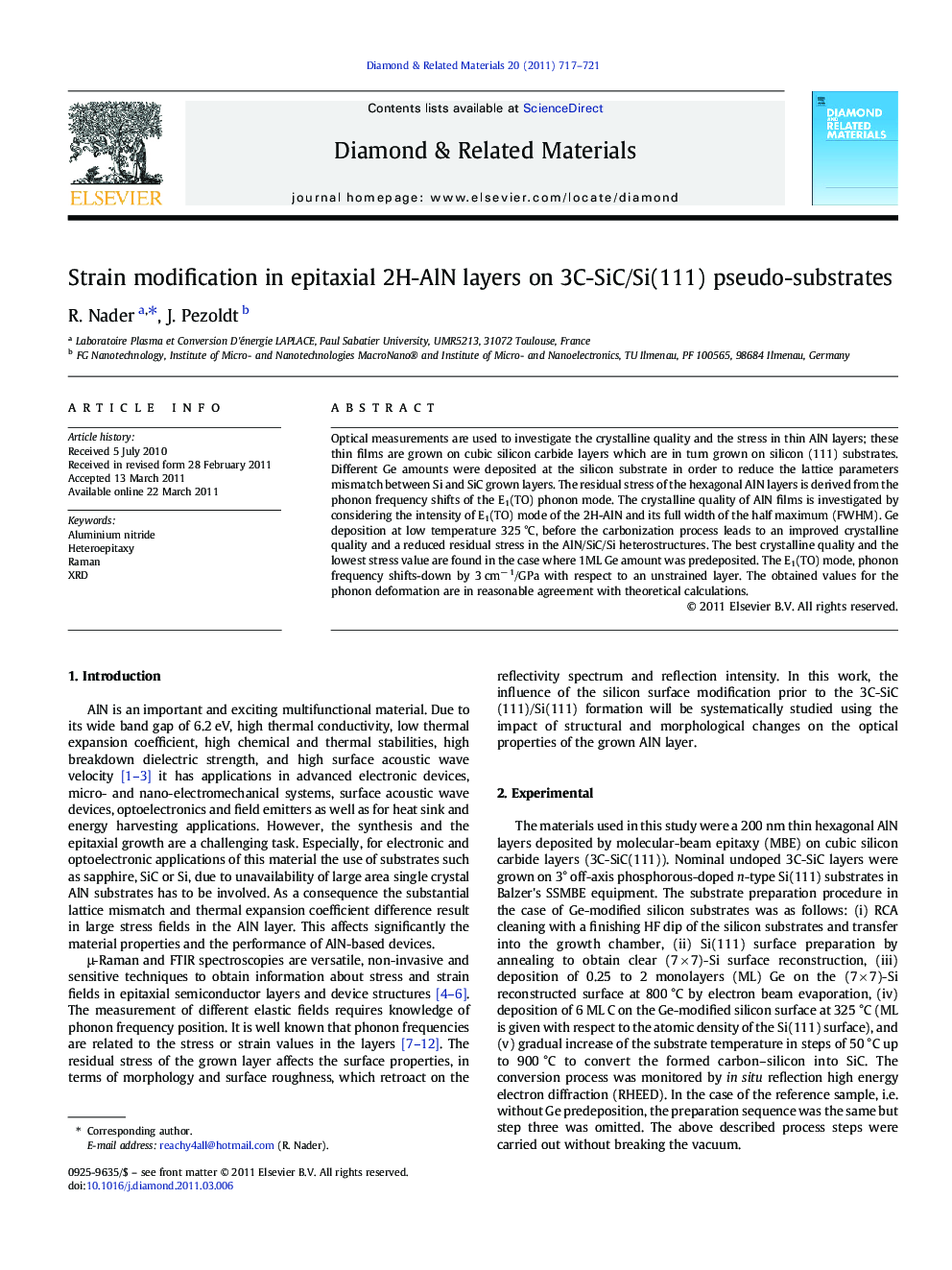 Strain modification in epitaxial 2H-AlN layers on 3C-SiC/Si(111) pseudo-substrates