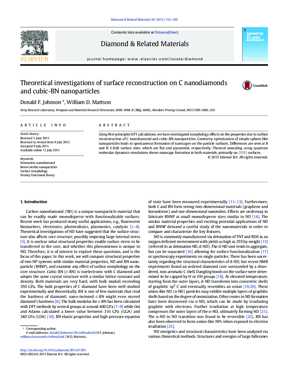 Theoretical investigations of surface reconstruction on C nanodiamonds and cubic-BN nanoparticles