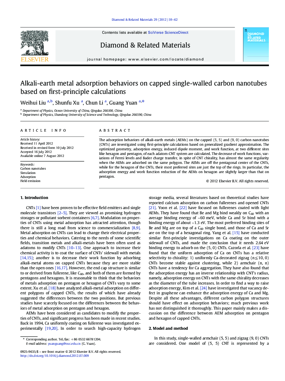 Alkali-earth metal adsorption behaviors on capped single-walled carbon nanotubes based on first-principle calculations