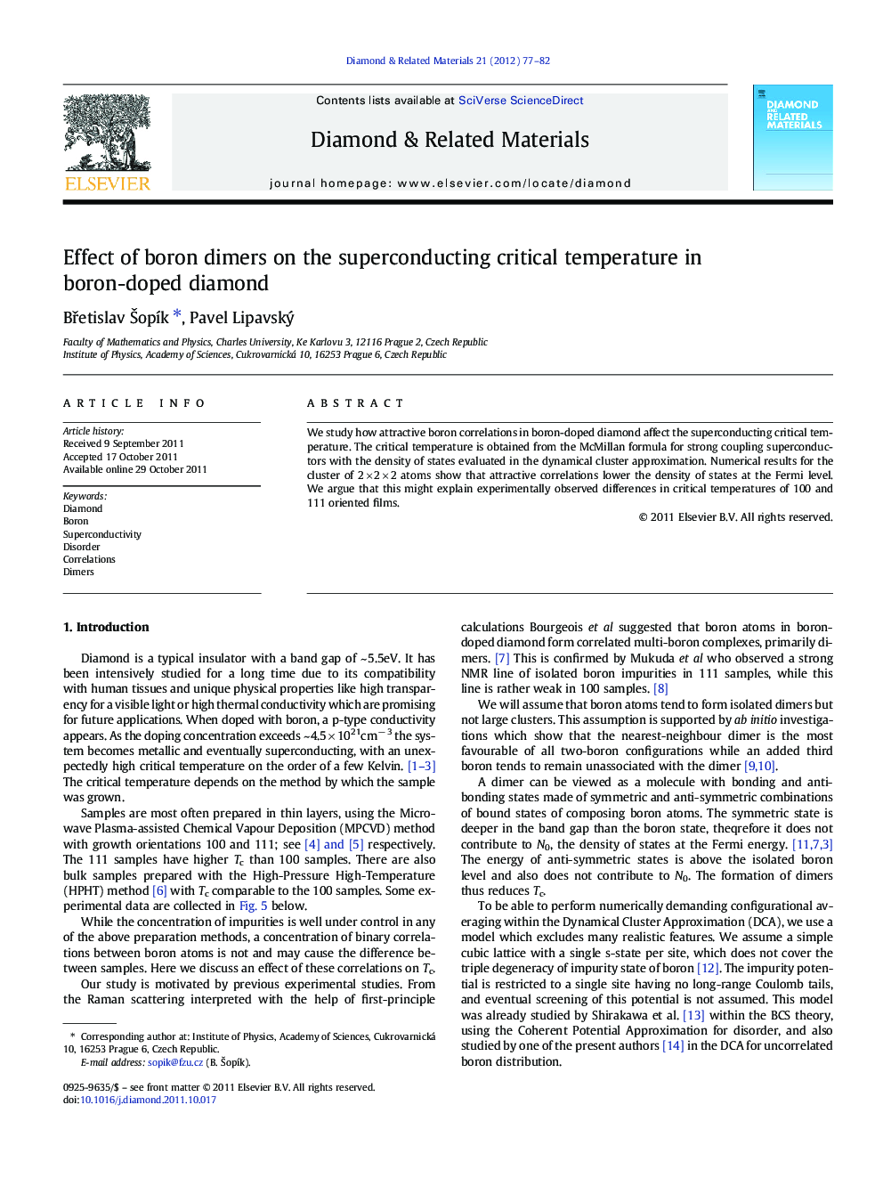 Effect of boron dimers on the superconducting critical temperature in boron-doped diamond