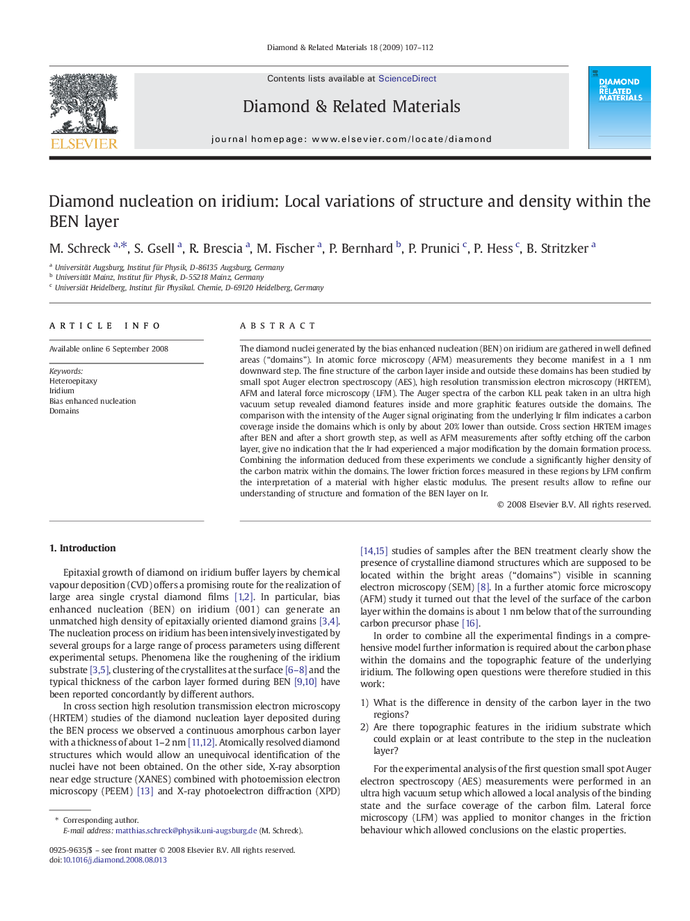 Diamond nucleation on iridium: Local variations of structure and density within the BEN layer