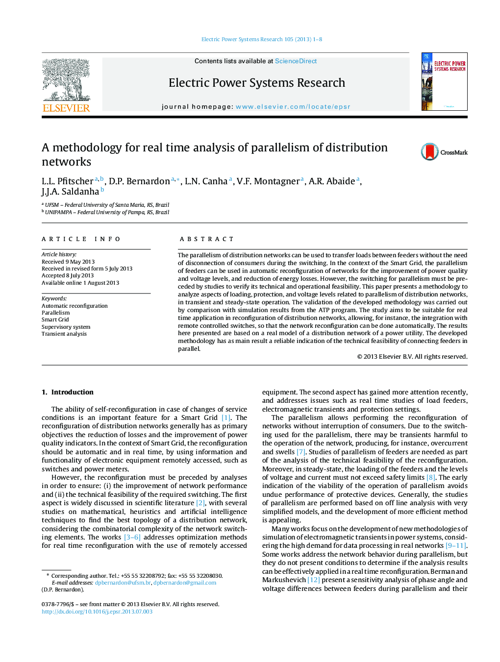 A methodology for real time analysis of parallelism of distribution networks