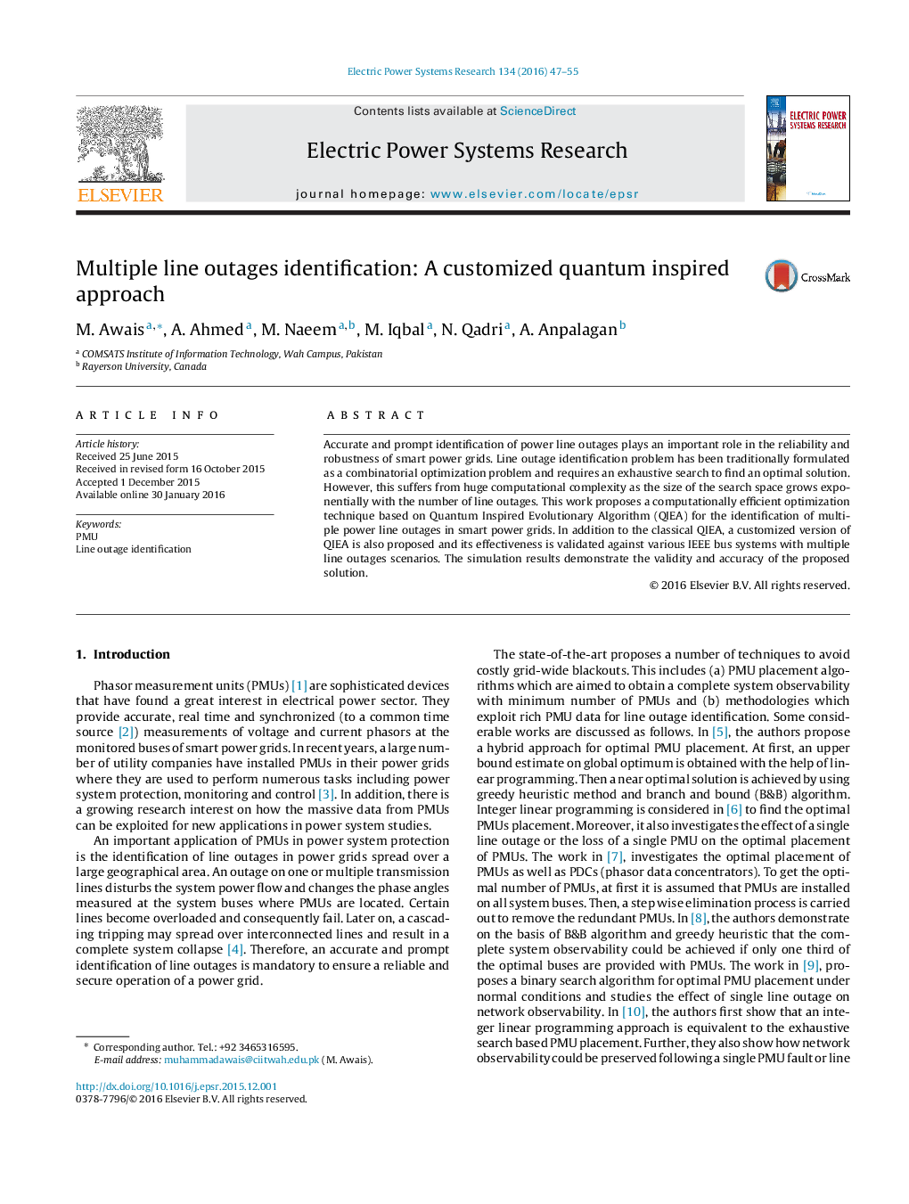 Multiple line outages identification: A customized quantum inspired approach