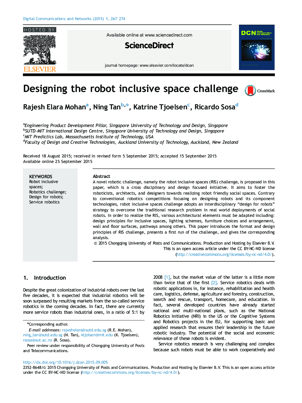 Designing the robot inclusive space challenge 